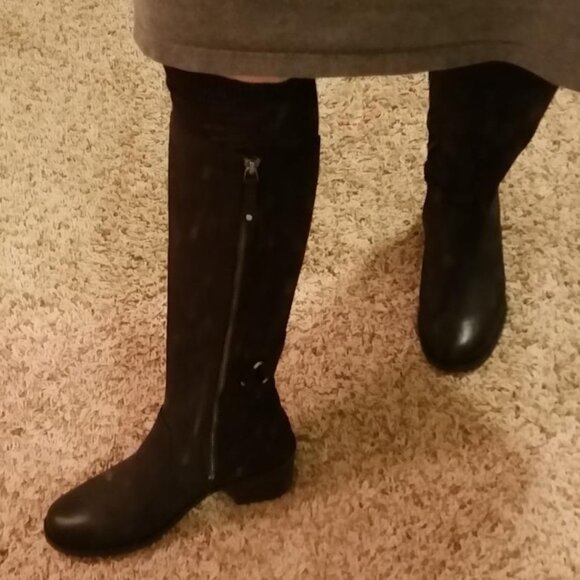 Teva - Foxy Tall Waterproof Boots Leather Equestrian 1019224 | Size 8.5 | Black - Picture 9 of 12